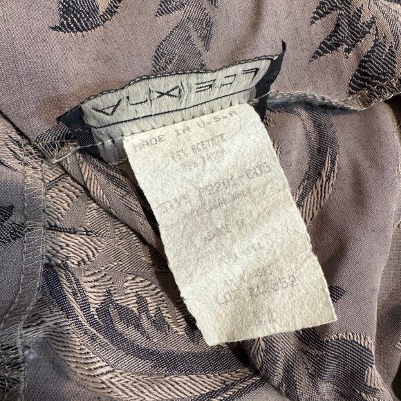 Y2K Anxiety Baroque Mini Skirt Taupe Black Scroll Pattern Size XS/S Made in USA - Picture 11 of 11